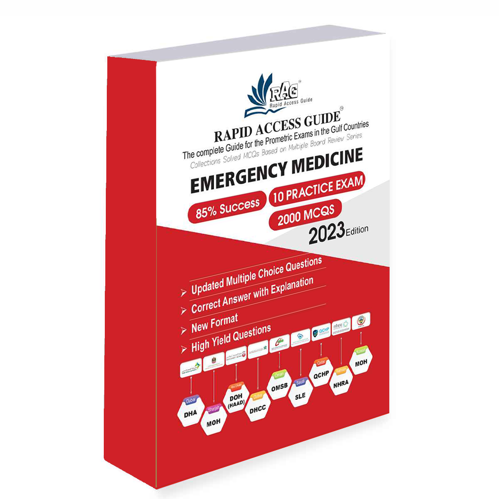 کتاب آزمون پرومتریک فوریت های پزشکی EMERGENCY MEDICINE MCQ BOOK | PROMETRIC EXAM QUESTIONS – ۲۰۲۳