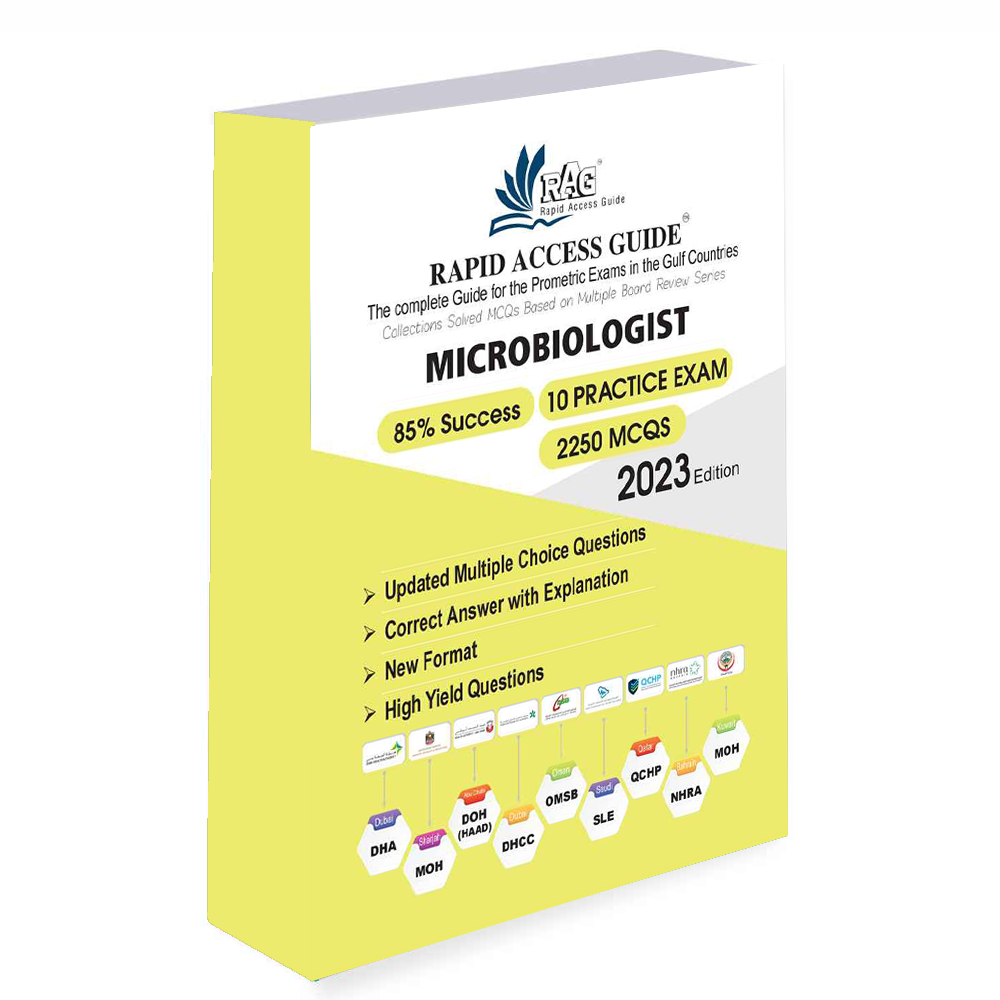 کتاب آزمون پرومتریک میکروبیولوژی MICROBIOLOGIST MCQ QUESTIONS | PROMETRIC EXAM BOOK – ۲۰۲۳