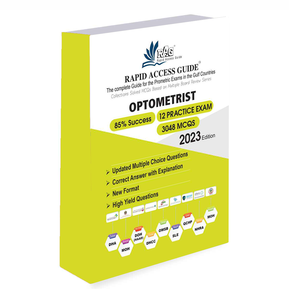 کتاب آزمون پرومتریک اپتومتری OPTOMETRIST EXAM BOOK | PROMETRIC MCQ QUESTIONS – ۲۰۲۳